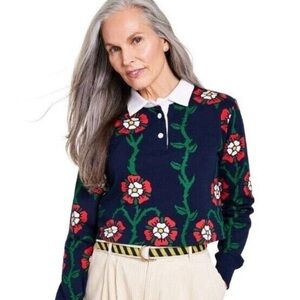 Rowing Blazers Navy Floral Sweater